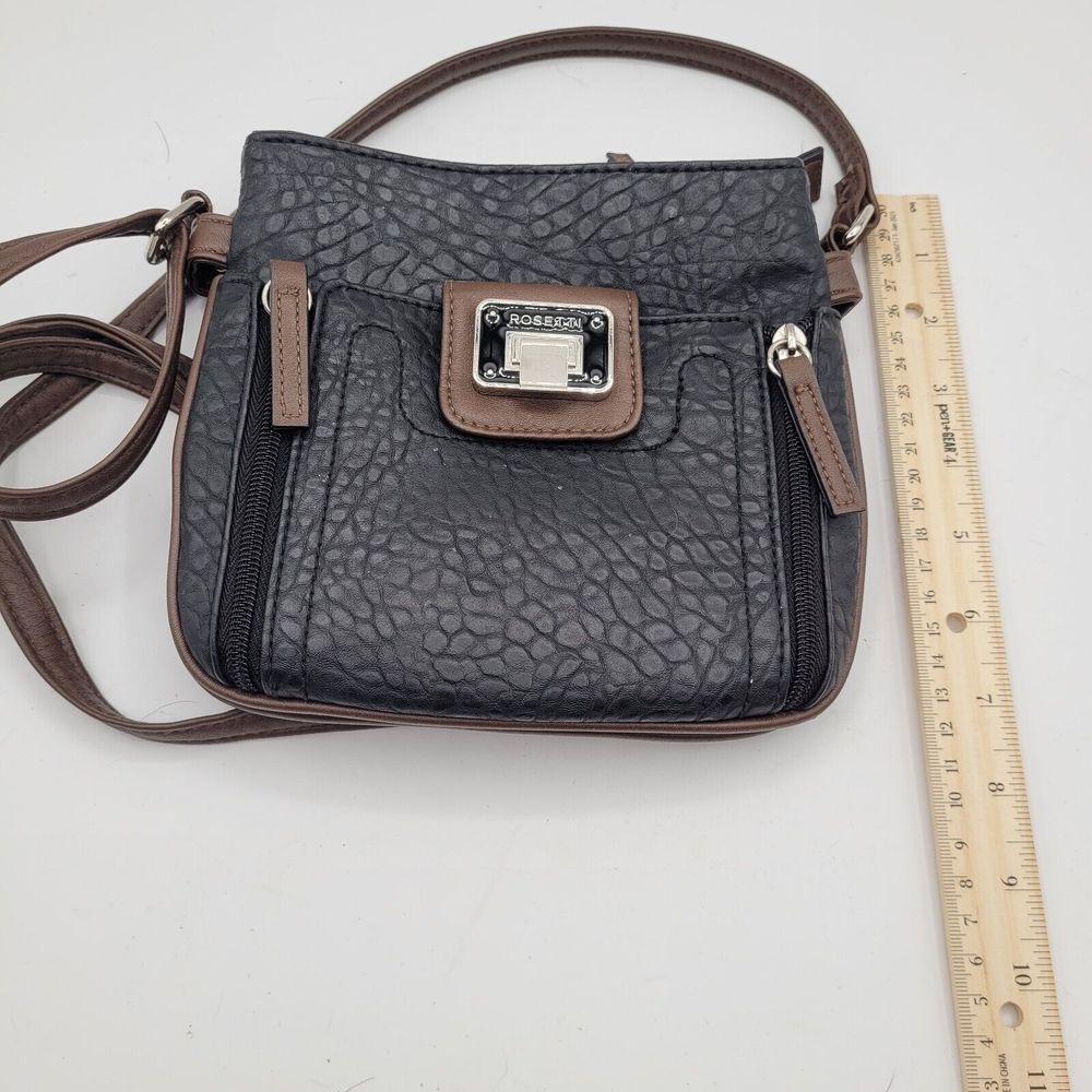 Rosetti Cross Body Faux Leather Purse - Black - Picture 3 of 8